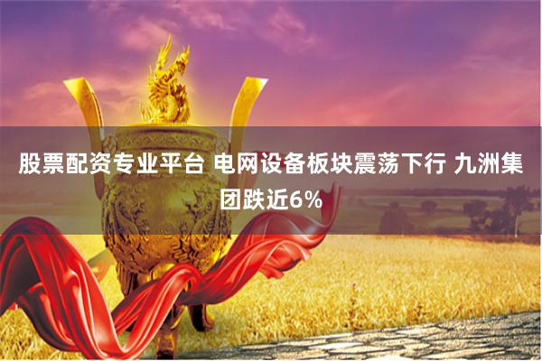 股票配资专业平台 电网设备板块震荡下行 九洲集团跌近6%